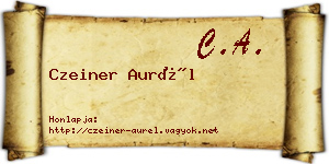 Czeiner Aurél névjegykártya